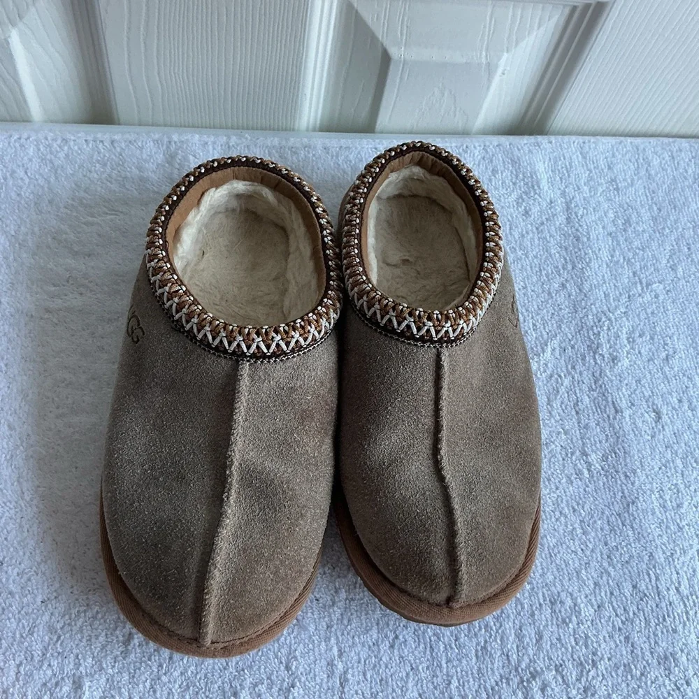 UGG Kids Tan and Brown Slippers